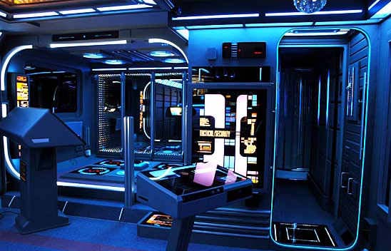 Salón al estilo Star Trek