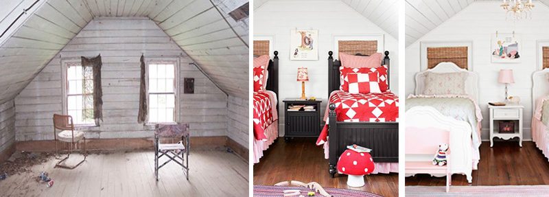 Antes y después de la buhardilla